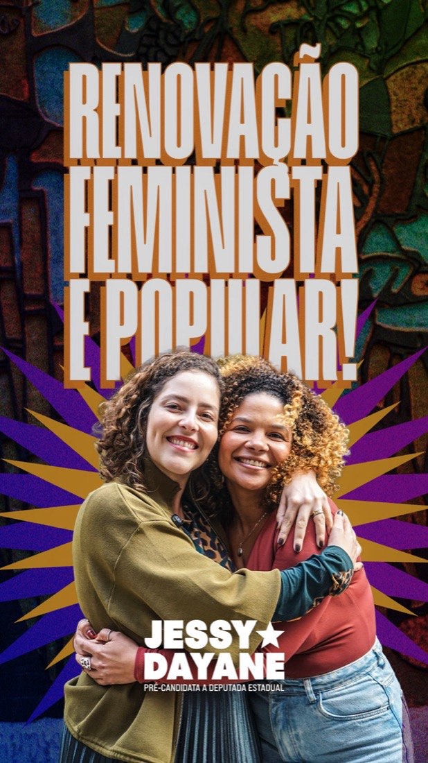 Renovação feminista e popular, story key visual